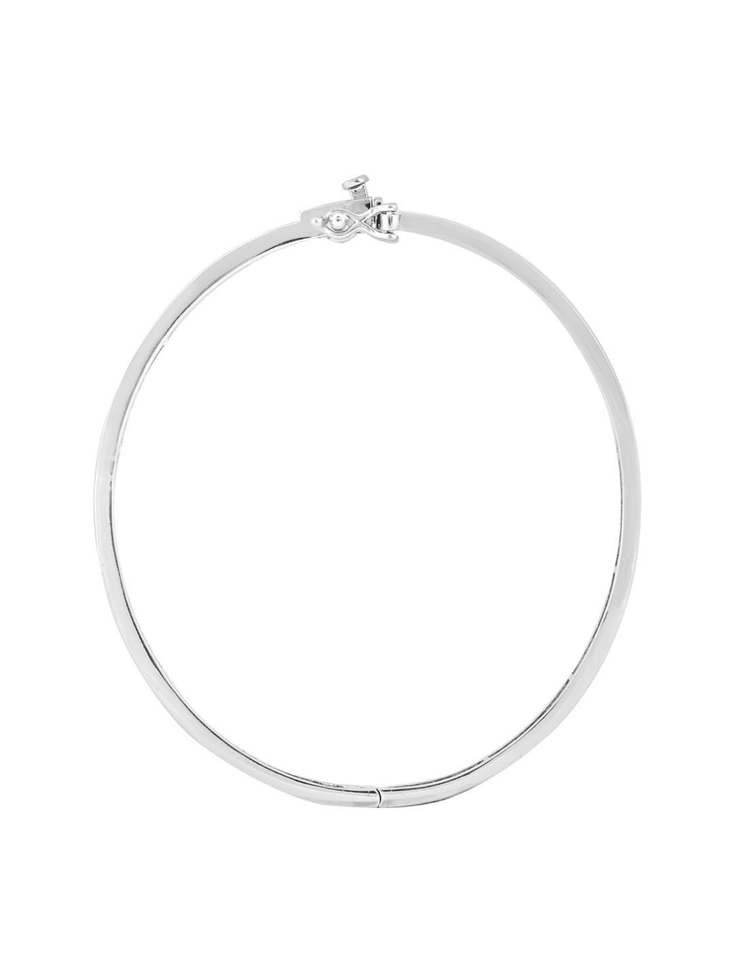 The Real Effect London 800 Silver CZ Bangle for Women