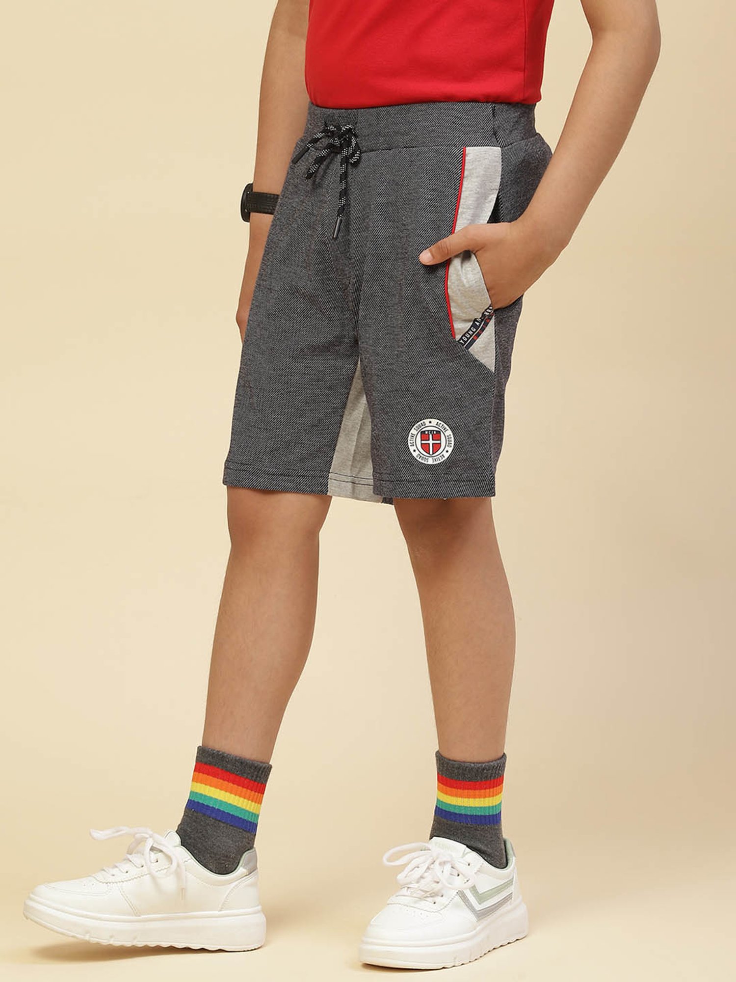 Monte Carlo Kids Navy Textured Bermudas
