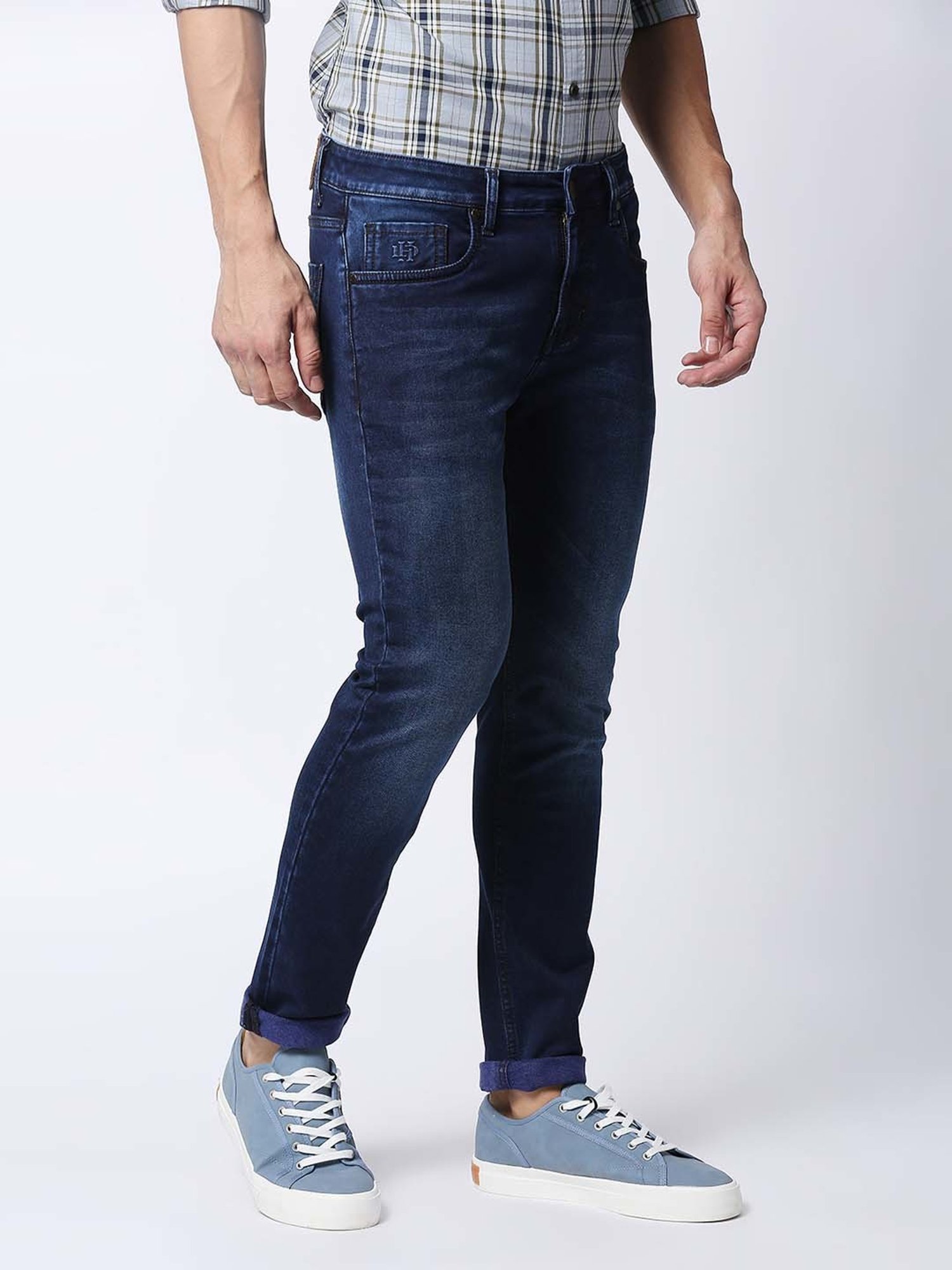 Dragon Hill Blue Slim Tapered Fit Jeans