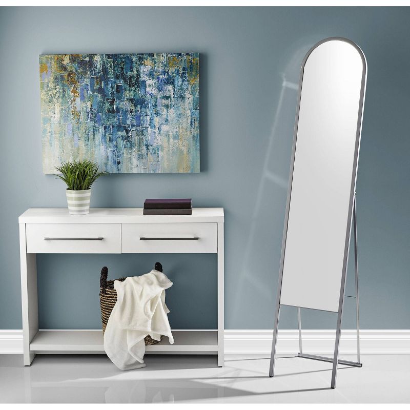 15"x51" White Full Length Over The Door Mirror White - Patton Wall Decor