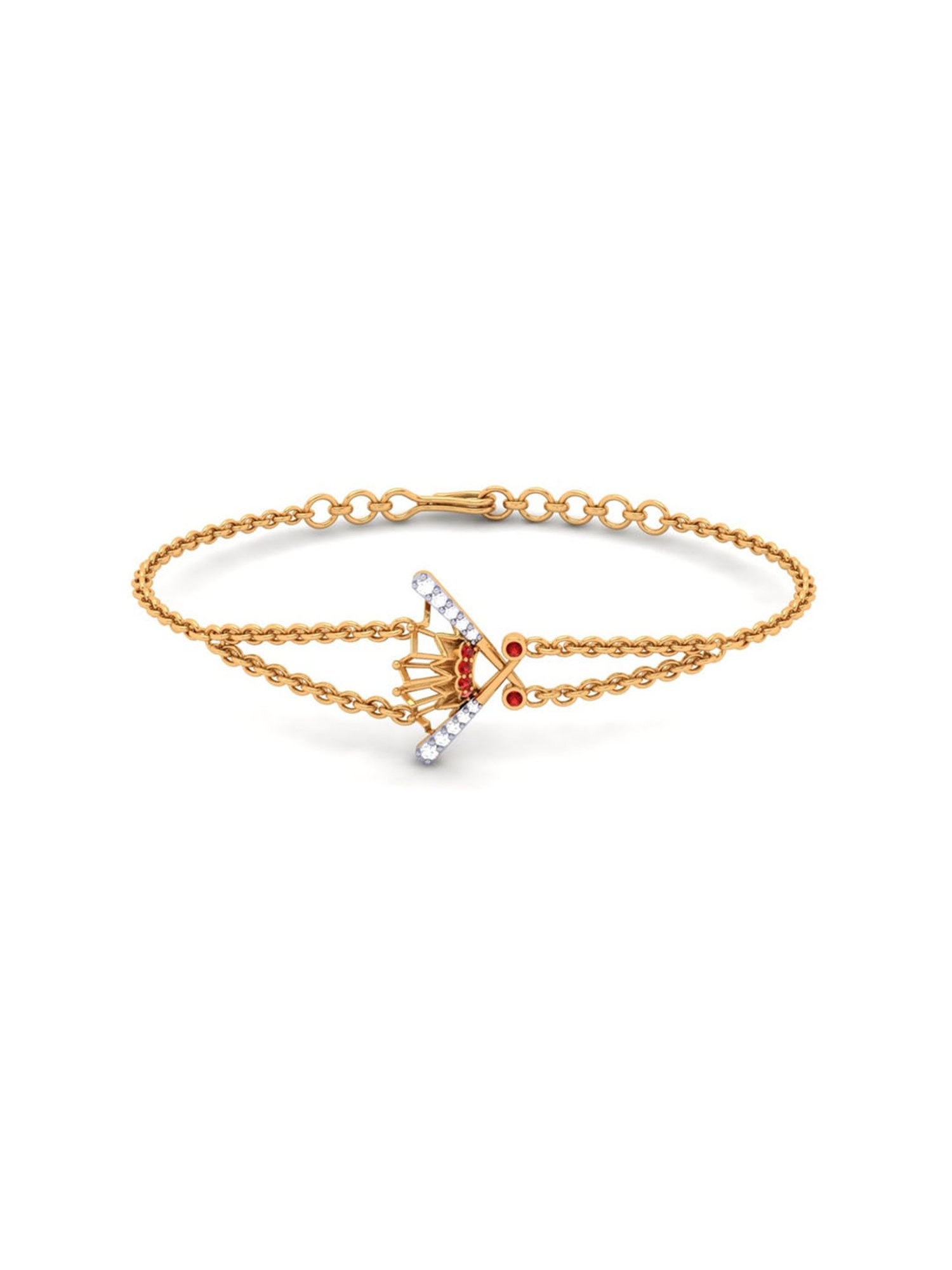 P.C. Chandra Jewellers 22k Yellow Gold Traditional Designer Bracelet