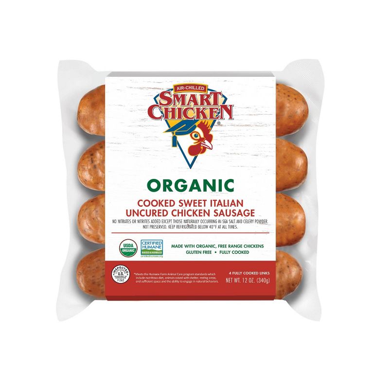 Smart Chicken Fully Cooked Organic Sweet Italian Chicken Links - 12oz