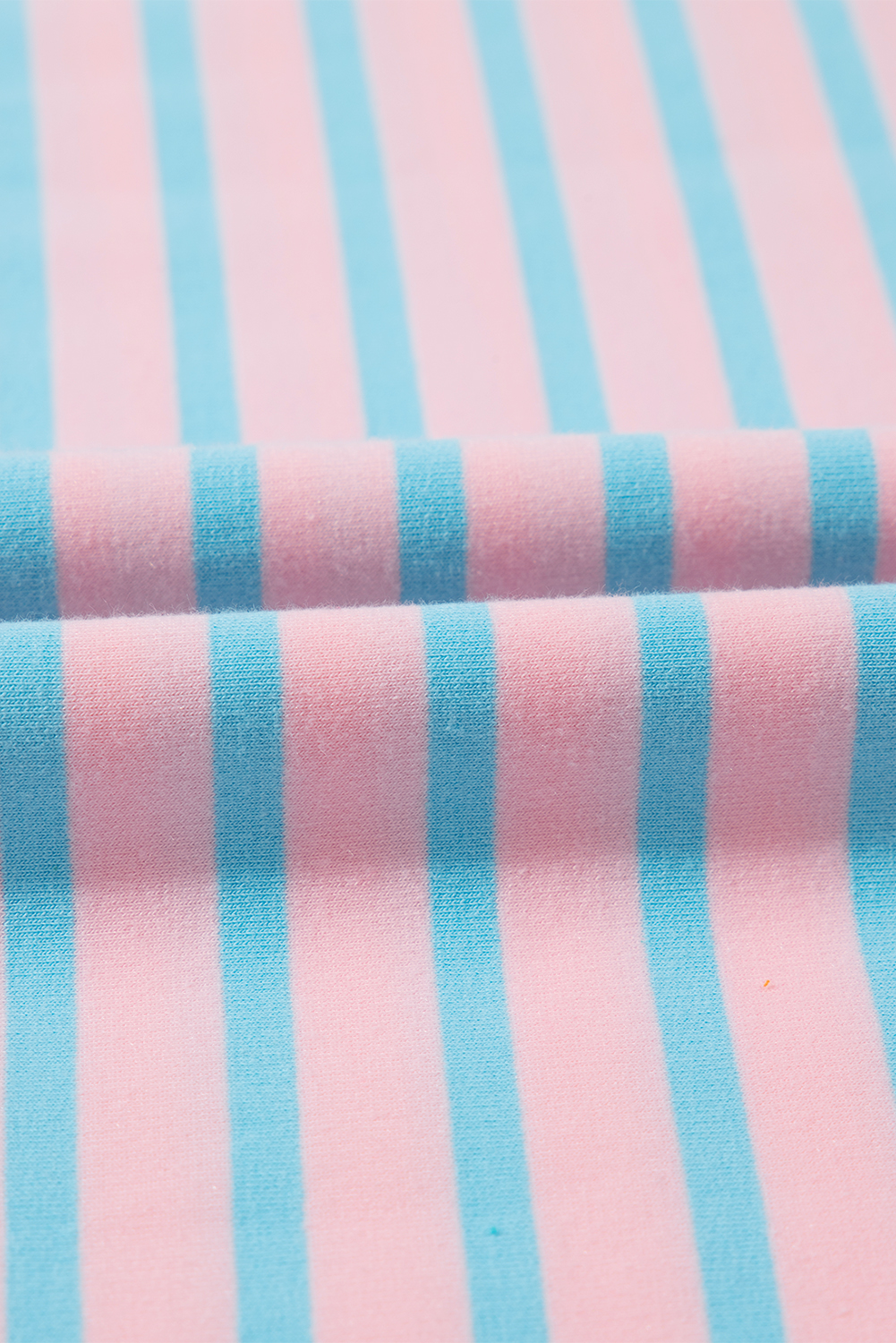 Pink Stripe Colorblock Cap Sleeve Tee & Shorts Set