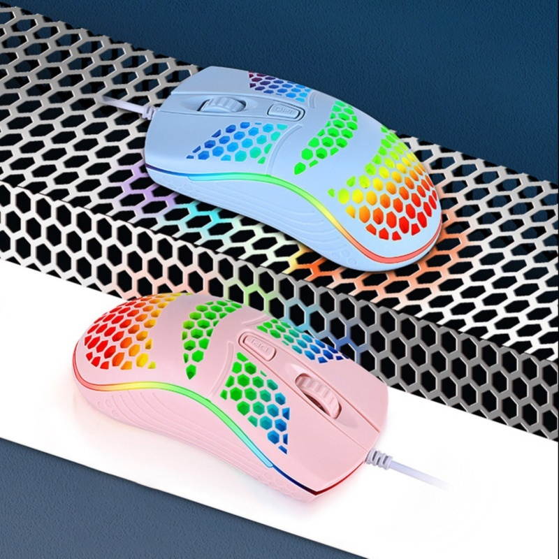 Lightweight Colourful Breathing Light Home Office Computer Wired Gaming Mouse