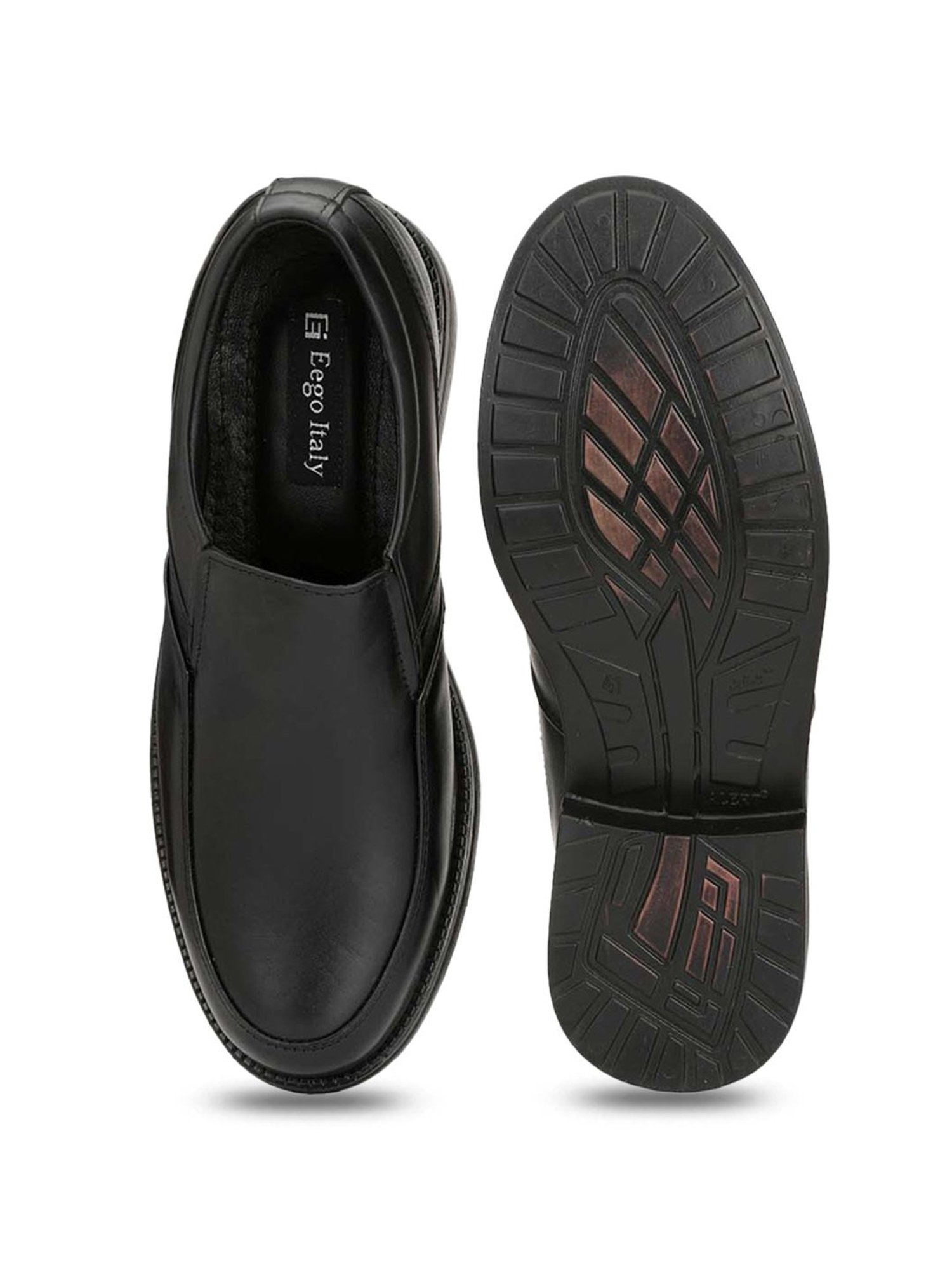 Eego Italy Men's Black Formal Loafers