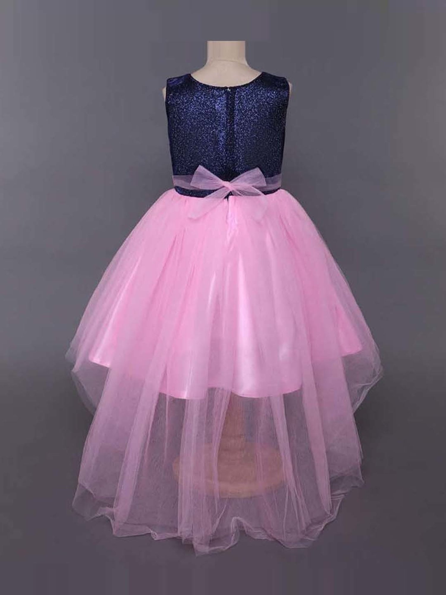 The Magic Wand Kids Navy & Pink Regular Fit Dress