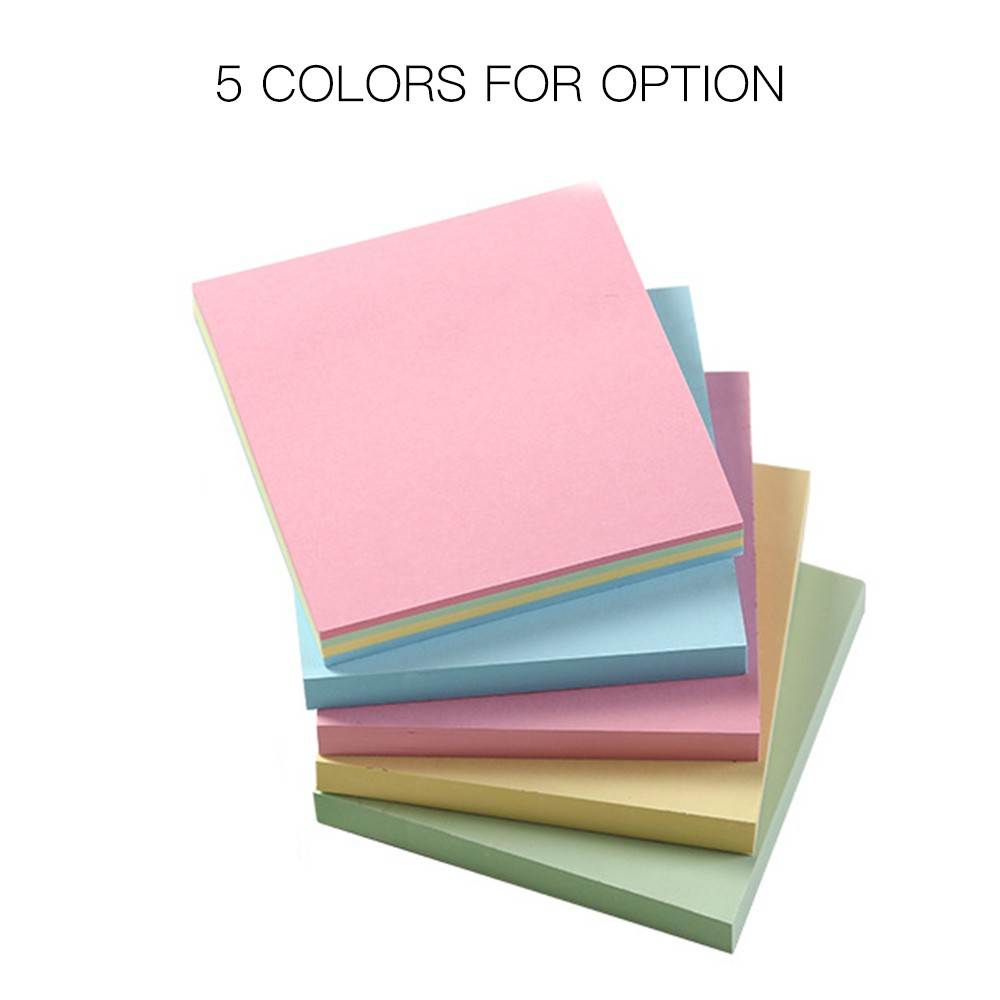 3 * 3 Inch Color Square Sticky Notes 100 Sheets Self-Stick Notepad Memo Pads Sticker Paper for Office School Home Stationery Supplies