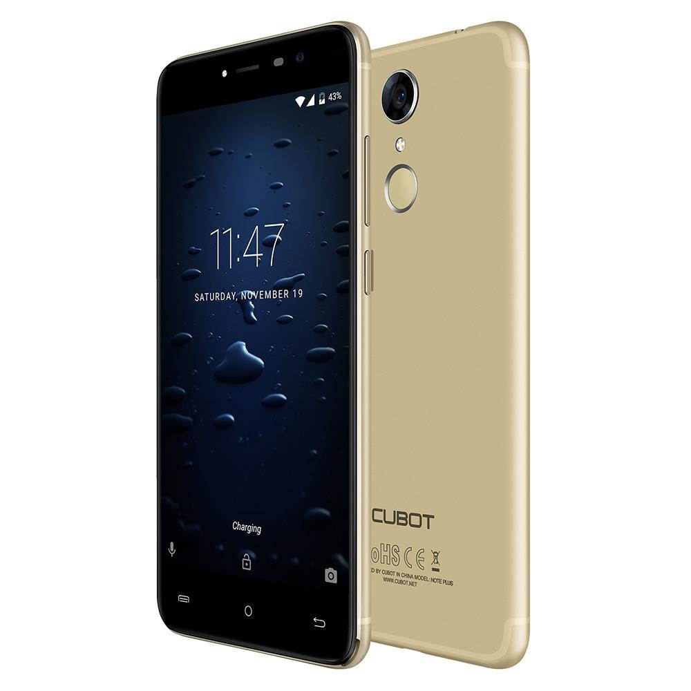 Unlocked Cell Phone Cubot Note Plus 4G Smartphone 5.2 inch Android 7.0 MTK6737T Quad Core 1.5GHz 3GB RAM 32GB ROM 13.0MP Rear Camera Fingerprint Scanner