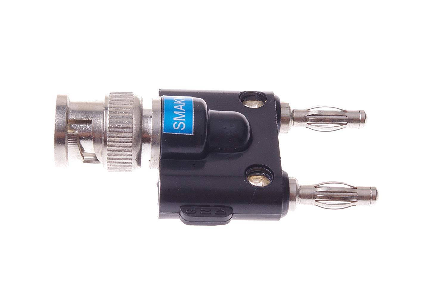 SMAKN&reg; Adapter BNC male to Y dual 4mm banana bullet plug Binding posts