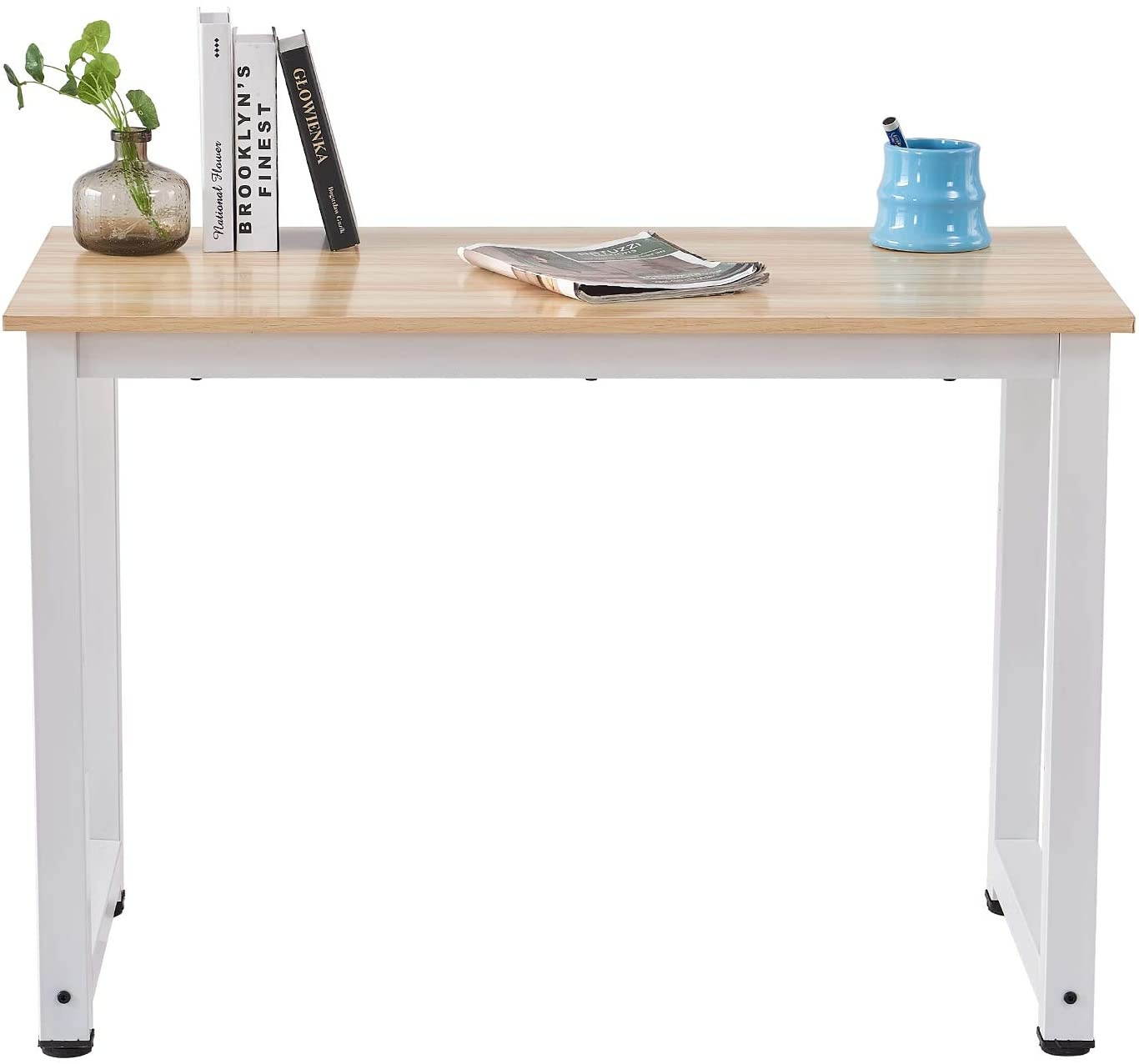 Lifetech Computer Desk 43.3" Modern Study Writing Desk for Home Office Simple Small Desk for Small Spaces, Black