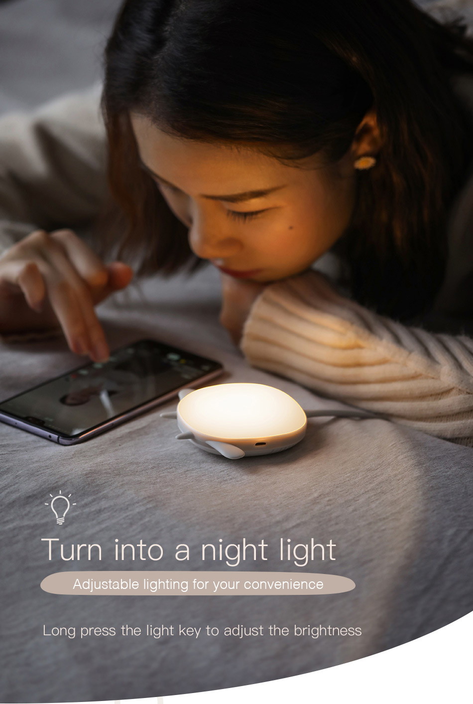 Baseus camping light hand warmer - Blue