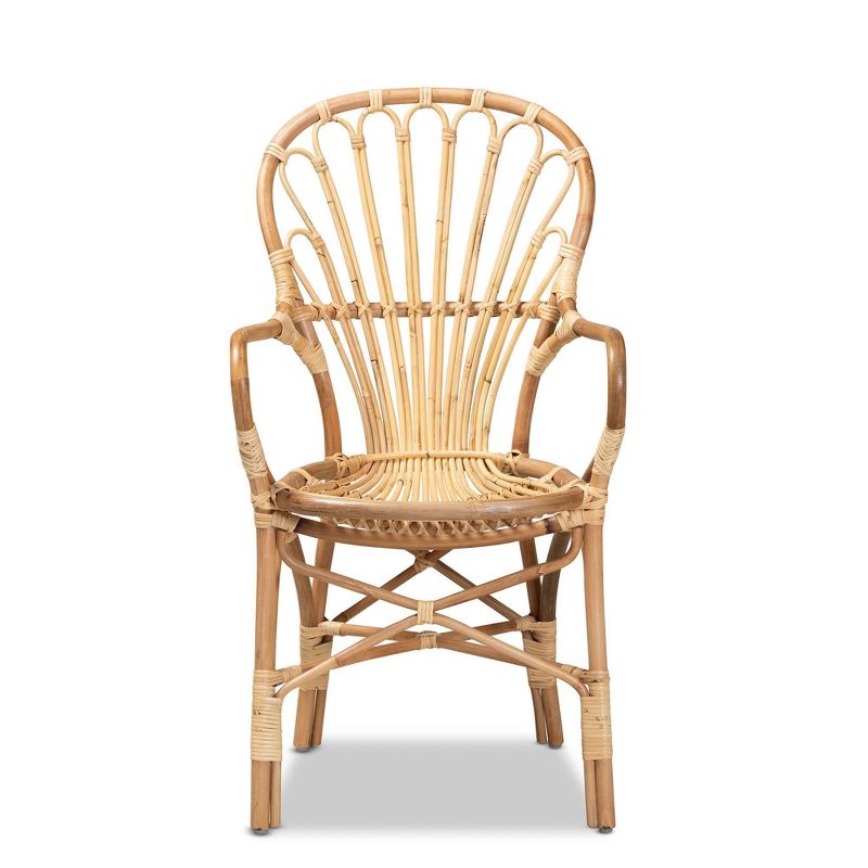 Sheraton Rattan Armchair Natural - Baxton Studio