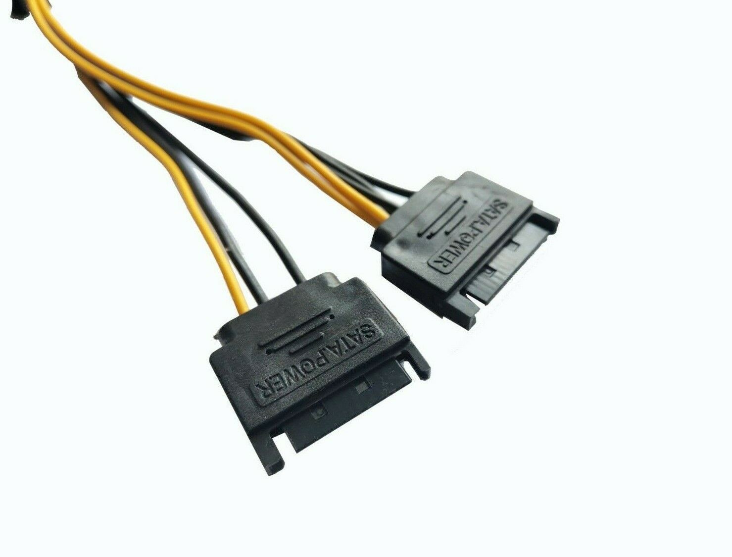 Dual SATA to PCI-E Power Cable 15Pin SATA to 8 pin / 6 pin Video Card Power Wire