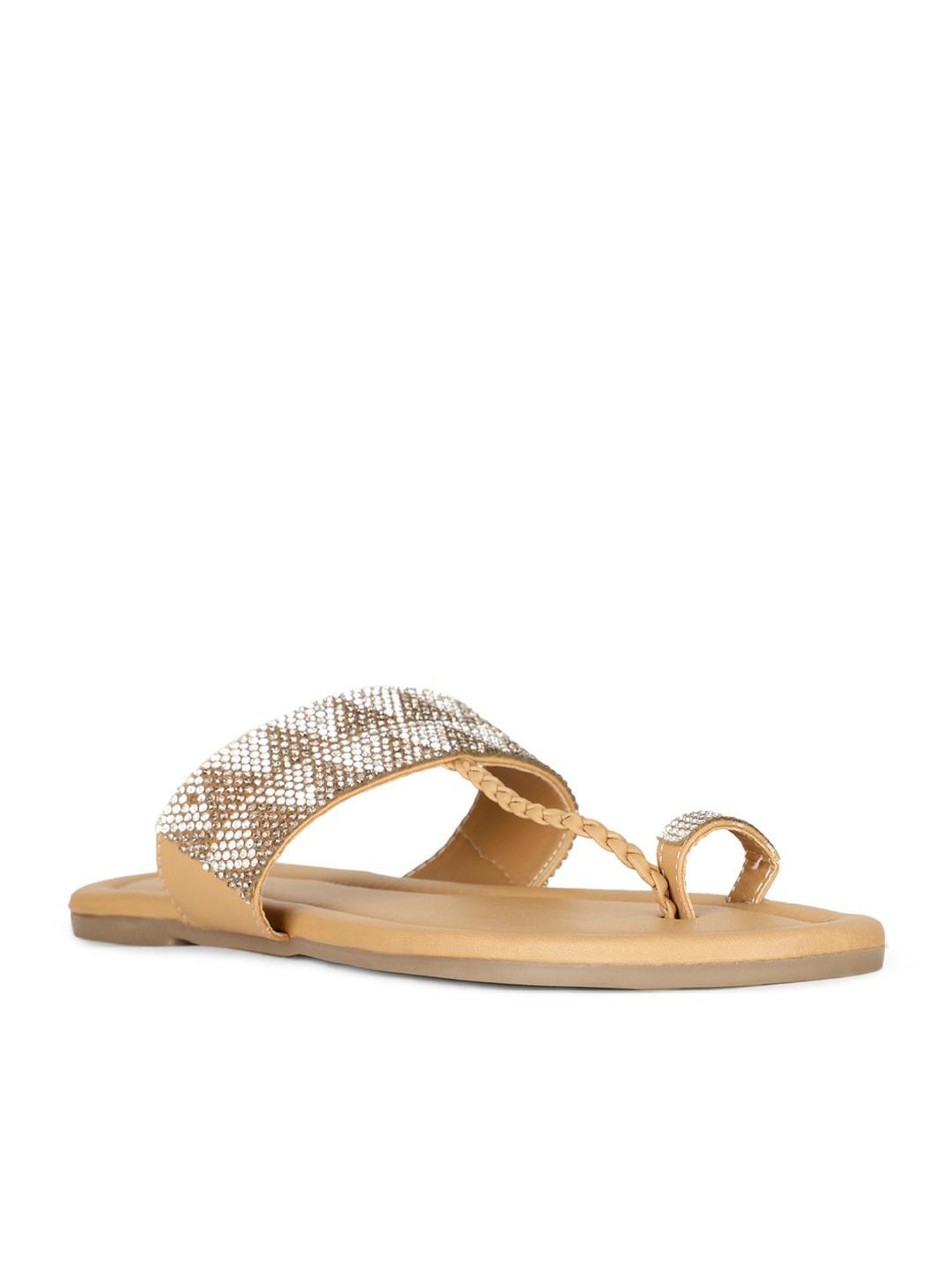 Bata Women's Tan Toe Ring Sandals