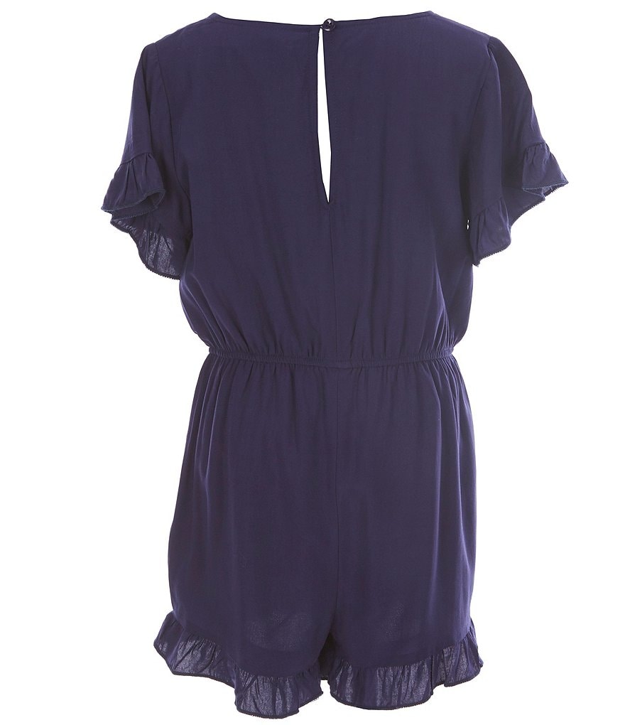 Mini Molly Big Girls 8-14 Short-Sleeve Ruffled Romper