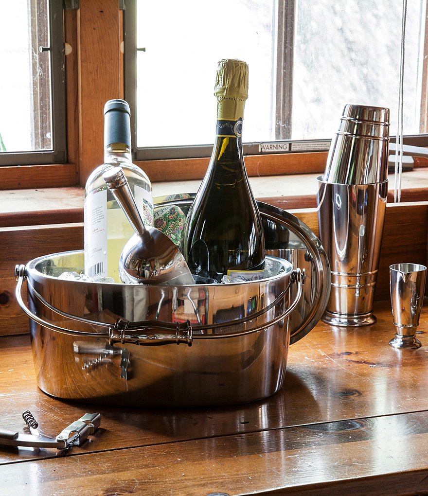 Southern Living Modern Stainless Steel Hammered Cocktail Shaker