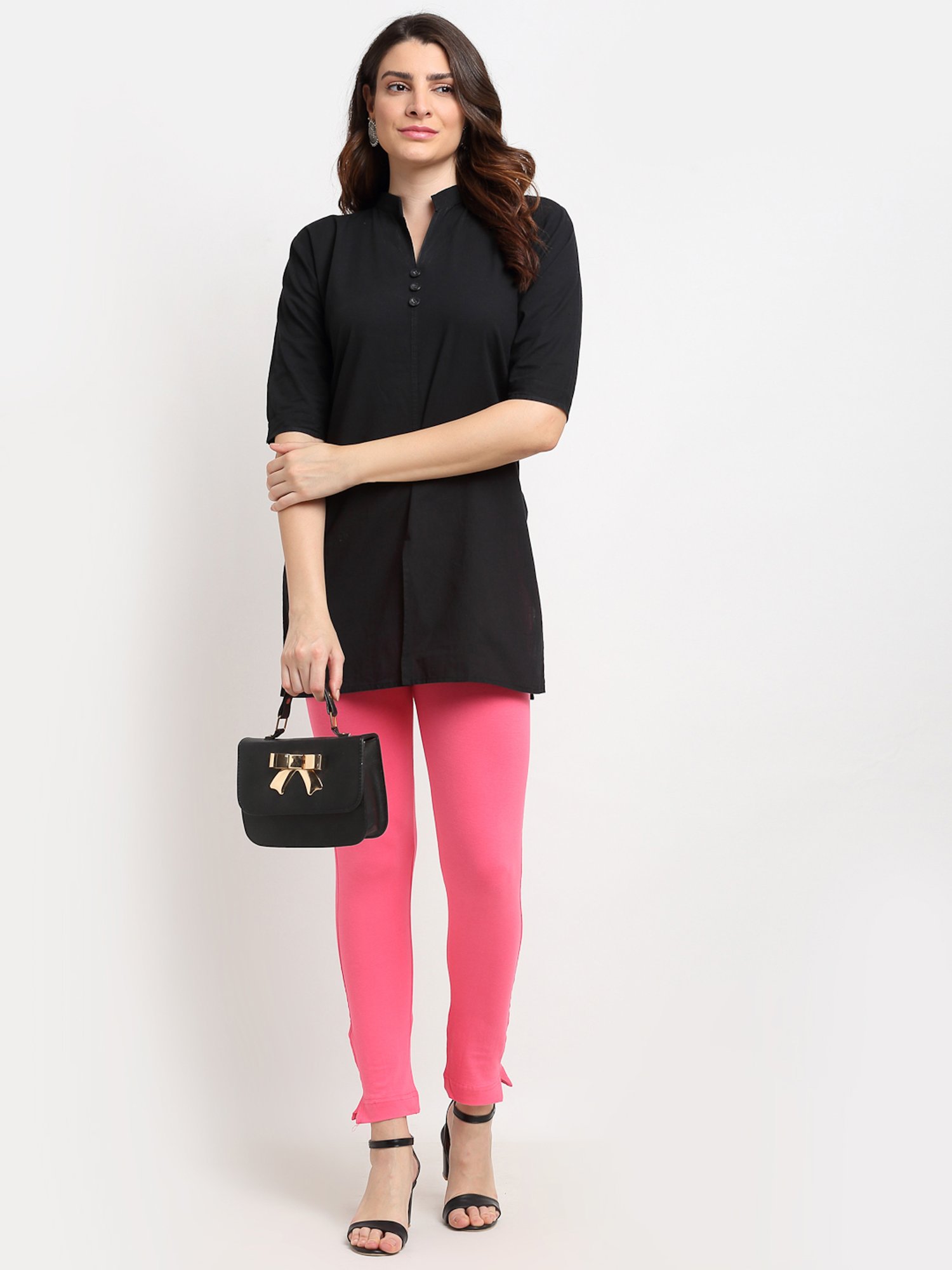 TAG 7 Pink & Orange Cotton Pants - Pack Of 2