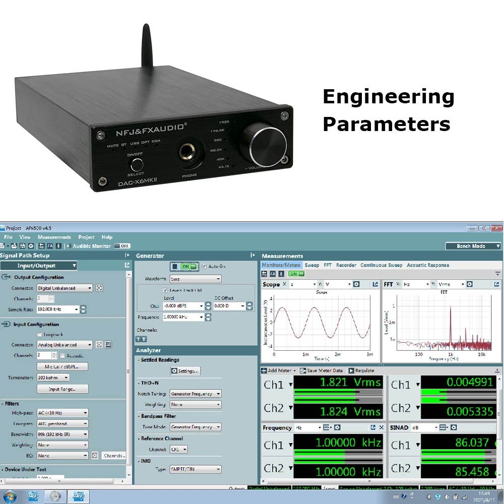Mini Stereo Gaming DAC & Headphone Amplifier, FX-Audio DAC-X6 MKII 24-Bit/192 KHz USB/Optical/Coaxial to RCA AUX, Digital-to-Analog Audio Converter Adapter for Home/Desktop Powered/Active Speakers