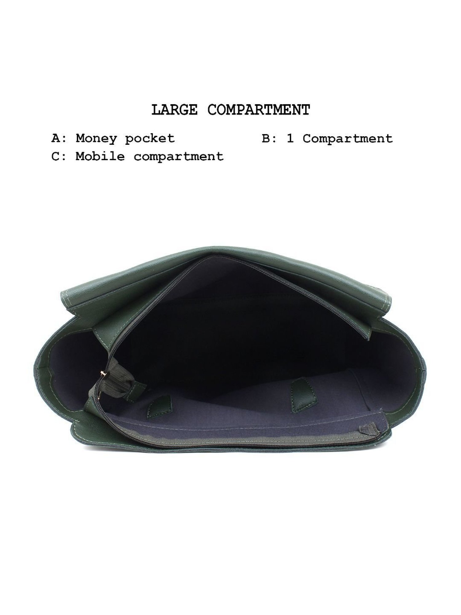 Yelloe Green Solid Medium Handbag