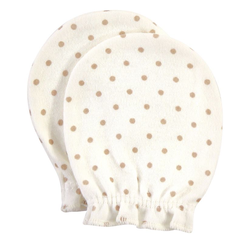 Hudson Baby Infant Girl Cotton Scratch Mittens, Enchanted Forest, 0-6 Months