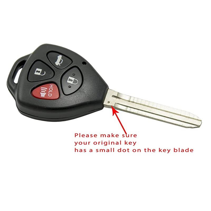 New Replacement Keyless Entry Remote Car Key for 2007 2008 2009 2010 Toyota Camry HYQ12BBY