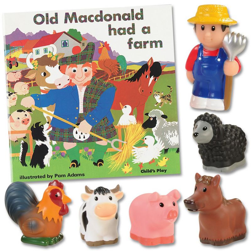 Kaplan Early Learning Old MacDonald Book and Finger Puppet Set