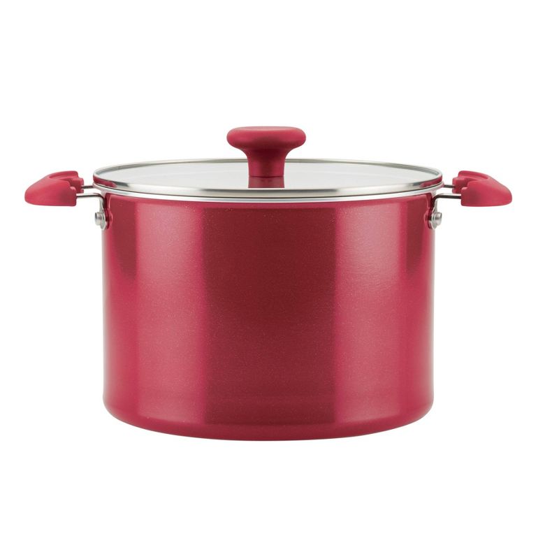 Rachael Ray Create Delicious 8pc Aluminum Nonstick Cookware Stacking Set Red