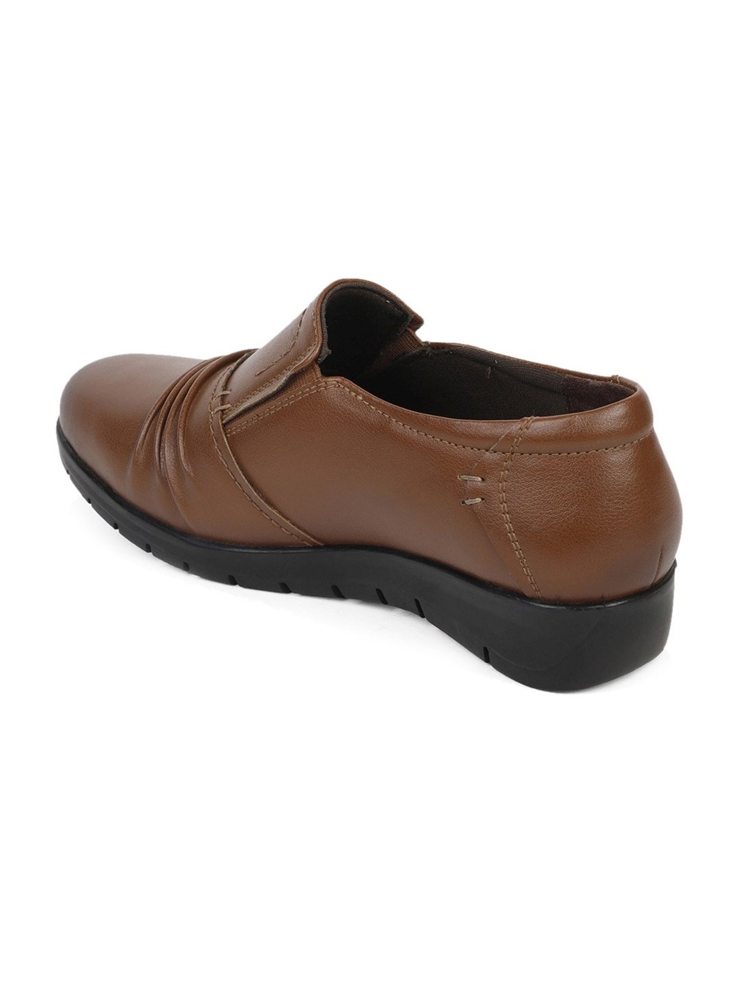 Elle Women's Tan Wedge Loafers