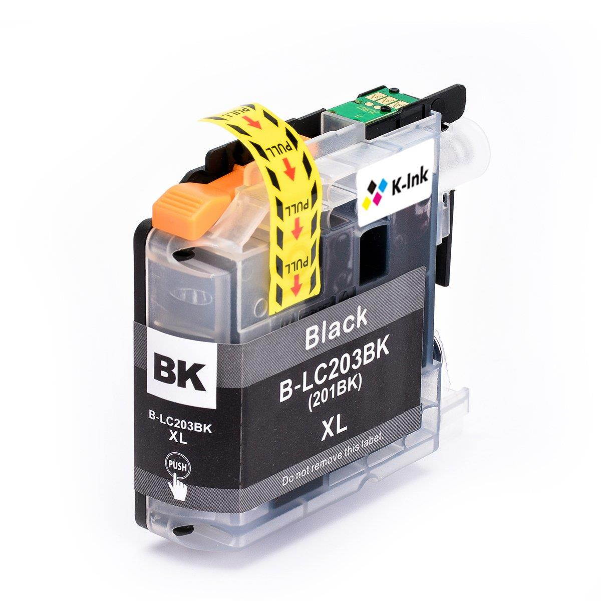 K-Ink Compatible Replacement Cartridges for Brother LC203 LC 203XL 201XL LC201 (10 Pack - 4 Black, 2 Cyan, 2 Magenta, 2 Yellow)