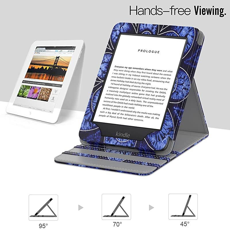 Case Fits AllNew Kindle 10th Generation 2019 Kindle 8th Generation 2016 Premium Vertical Flip Cover with Auto WakeSleep Function Rattan Flower Blossom