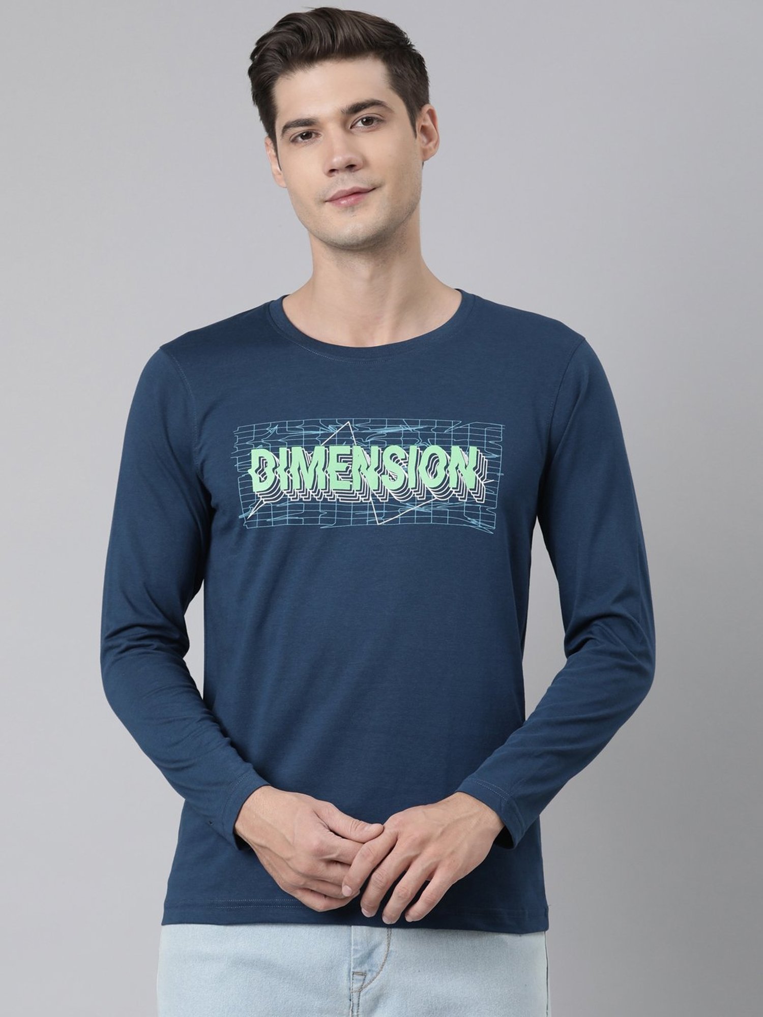 Dixcy Scott Originals Blue Regular Fit Printed Crew T-Shirt