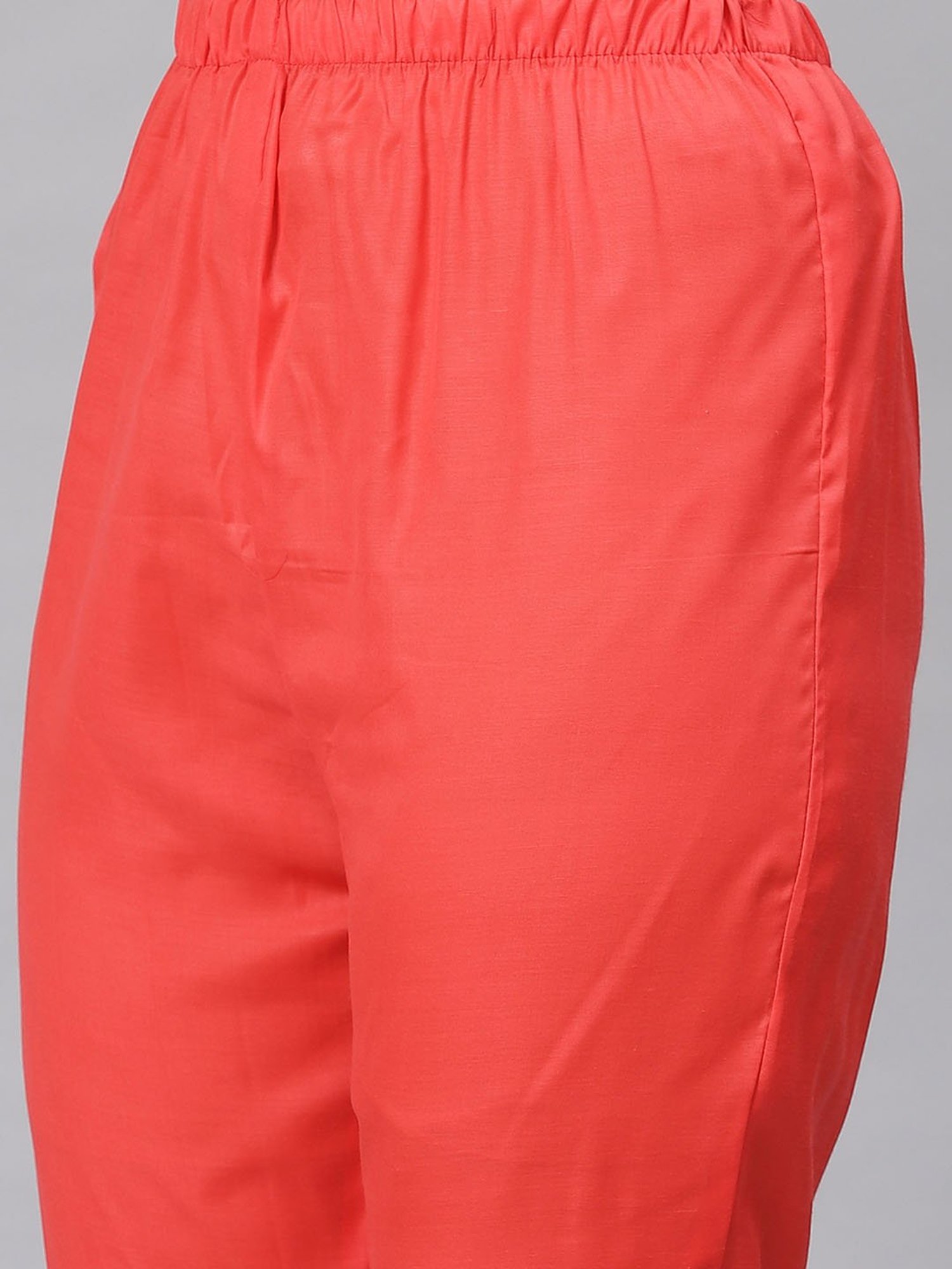 Saree Mall Red Embroidered Unstitched Dress Material