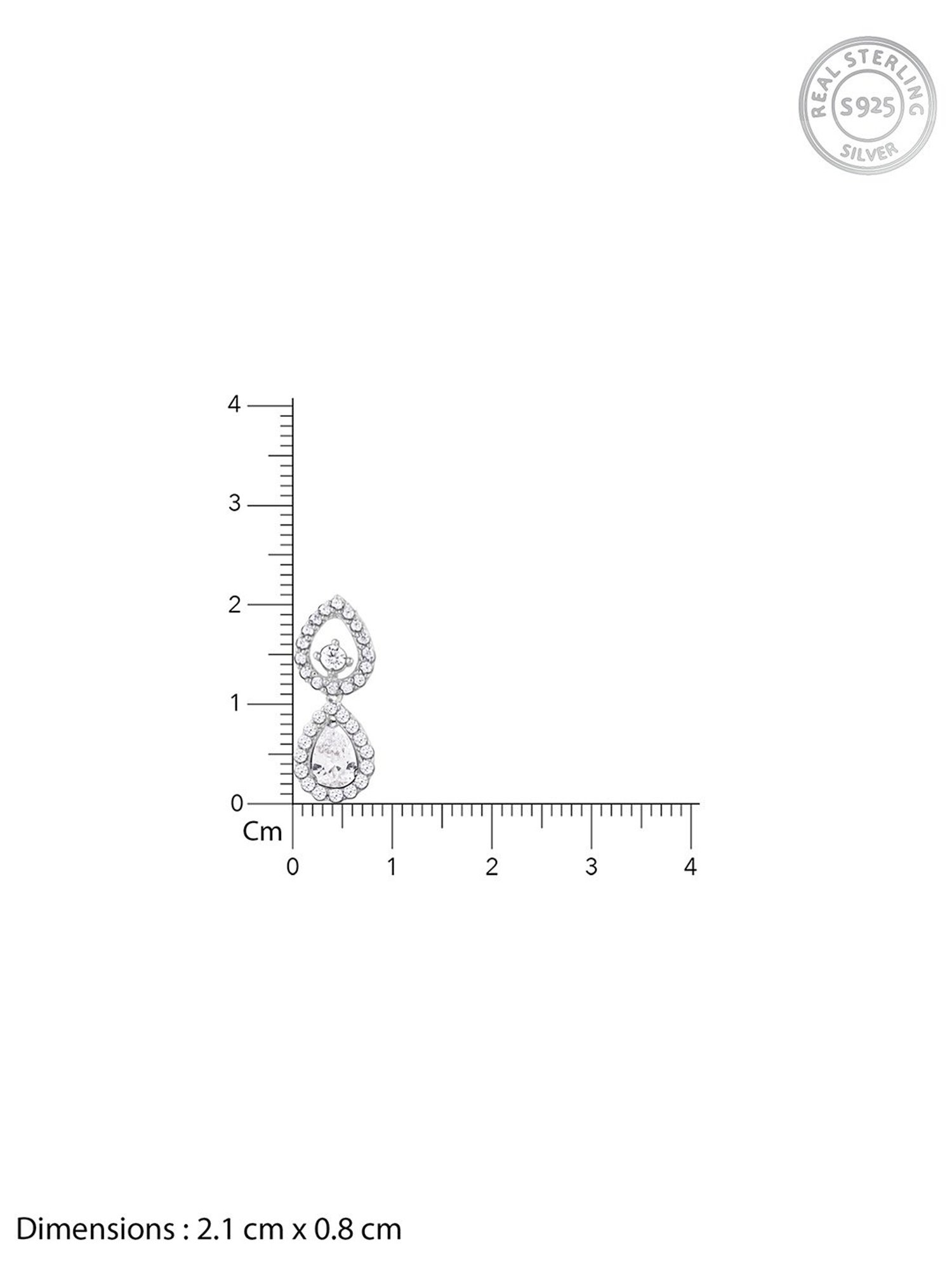 GIVA 92.5 Sterling Silver Alluring Drop Earrings