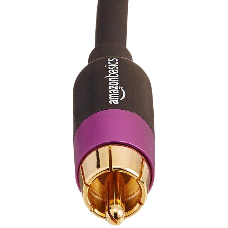 AmazonBasics Subwoofer Audio Cable - 15-Feet, 10-Pack