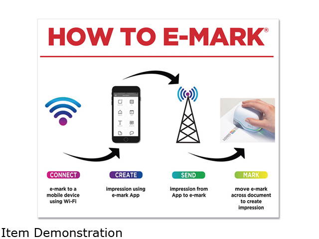 Digital Marking Device, Customizable Size and Message with Images, White 039201
