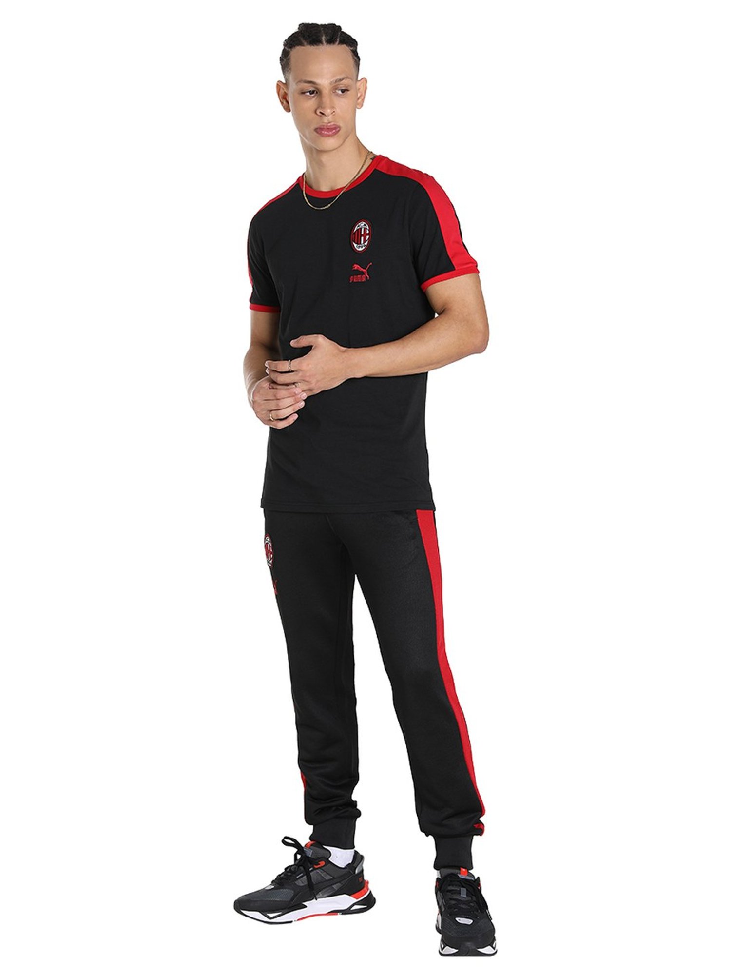 Puma Black Cotton Regular Fit T-Shirt