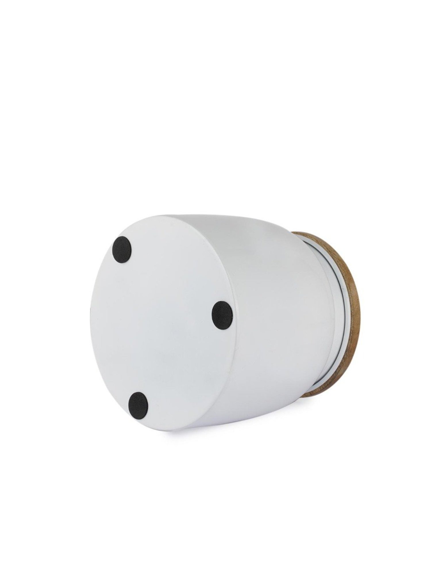 HAZEL White Galvanized metal Storage Container with Lid