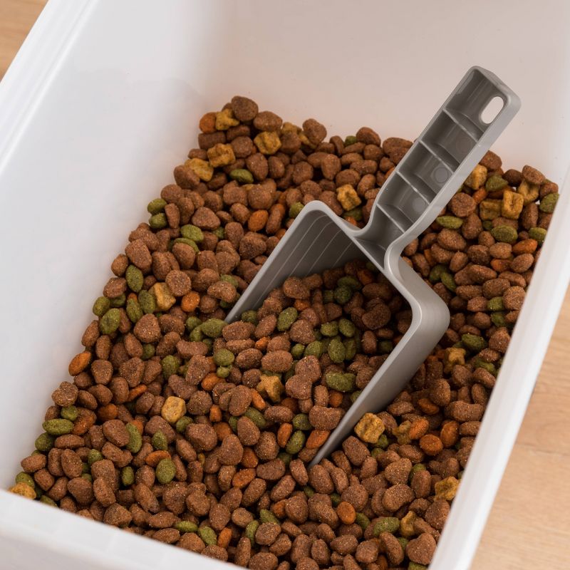 Amici Pet Marble Paw Glass Food Canister, 72oz