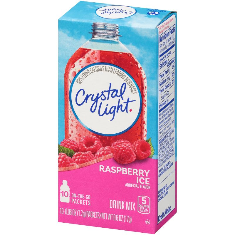 Crystal Light On The Go Raspberry Ice Drink Mix - 10pk/0.6oz
