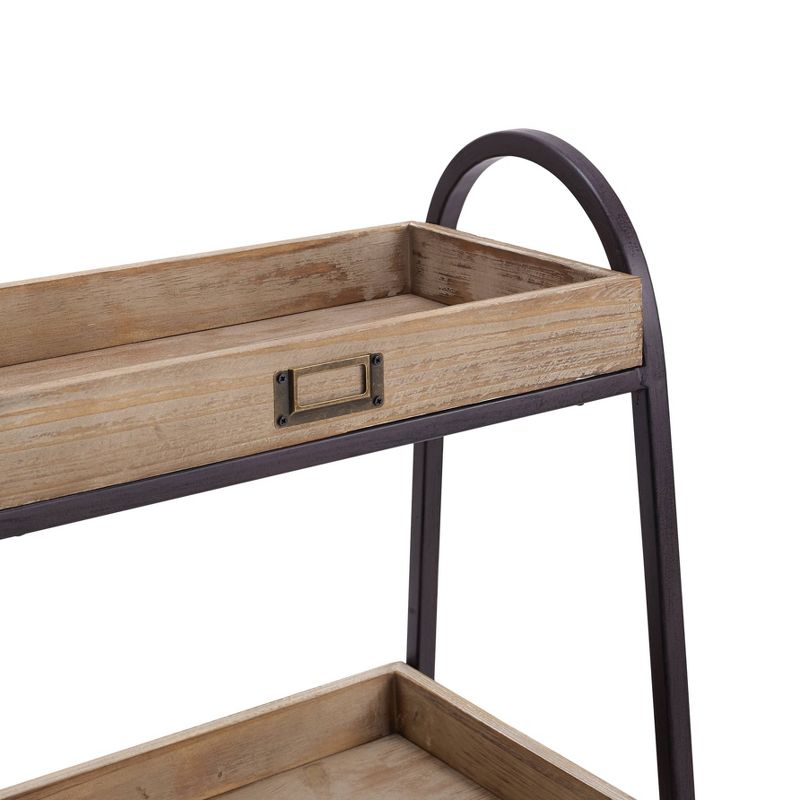 32.5" Three Tiered Stand Brown - Linon