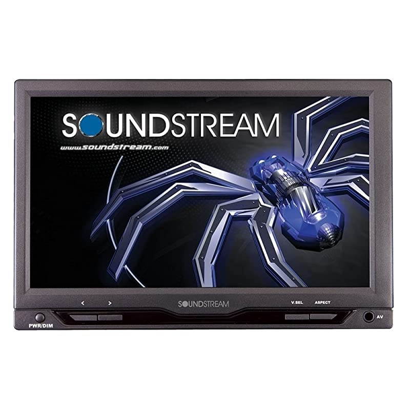 VHR-72IRA Universal 7" Headrest Monitor with 2 A/V Inputs and LED Backlighting , Black