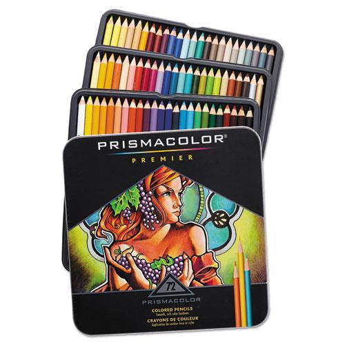 Prismacolor Premier Colored Pencil Set 72/Tin-W/Two Bonus Artstix & Sharpener