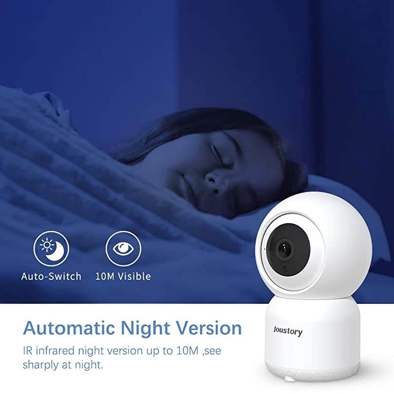 Home Security Camera Wireless  Smart WiFi Camera Indoor 1080P for Pet Nanny Baby Monitor with PanTiltZoom Night Vision Motion Detection 2 Way Audio 24G WiFi