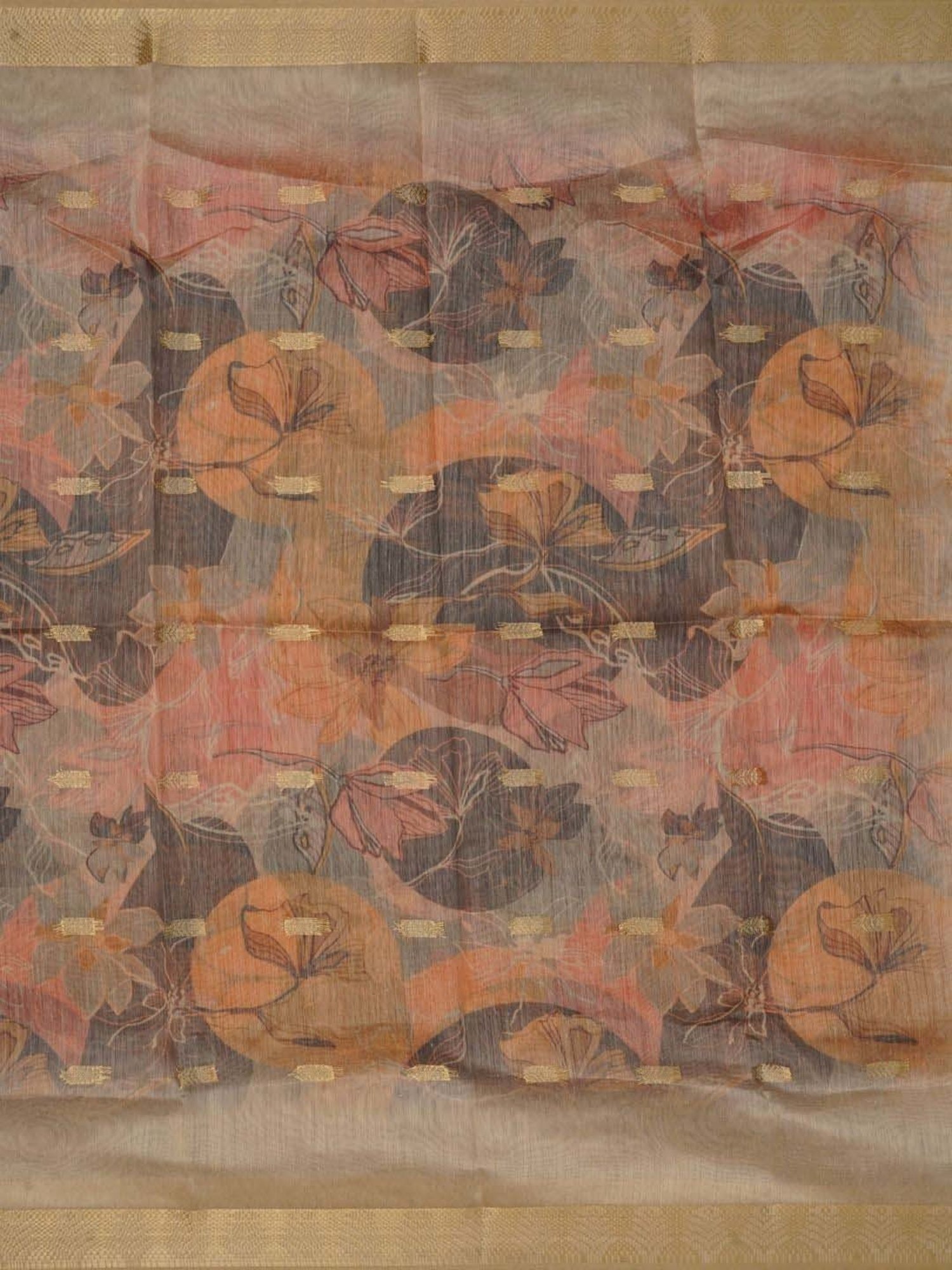 Jaipur Kurti Beige Embellished Unstitched Dress Material