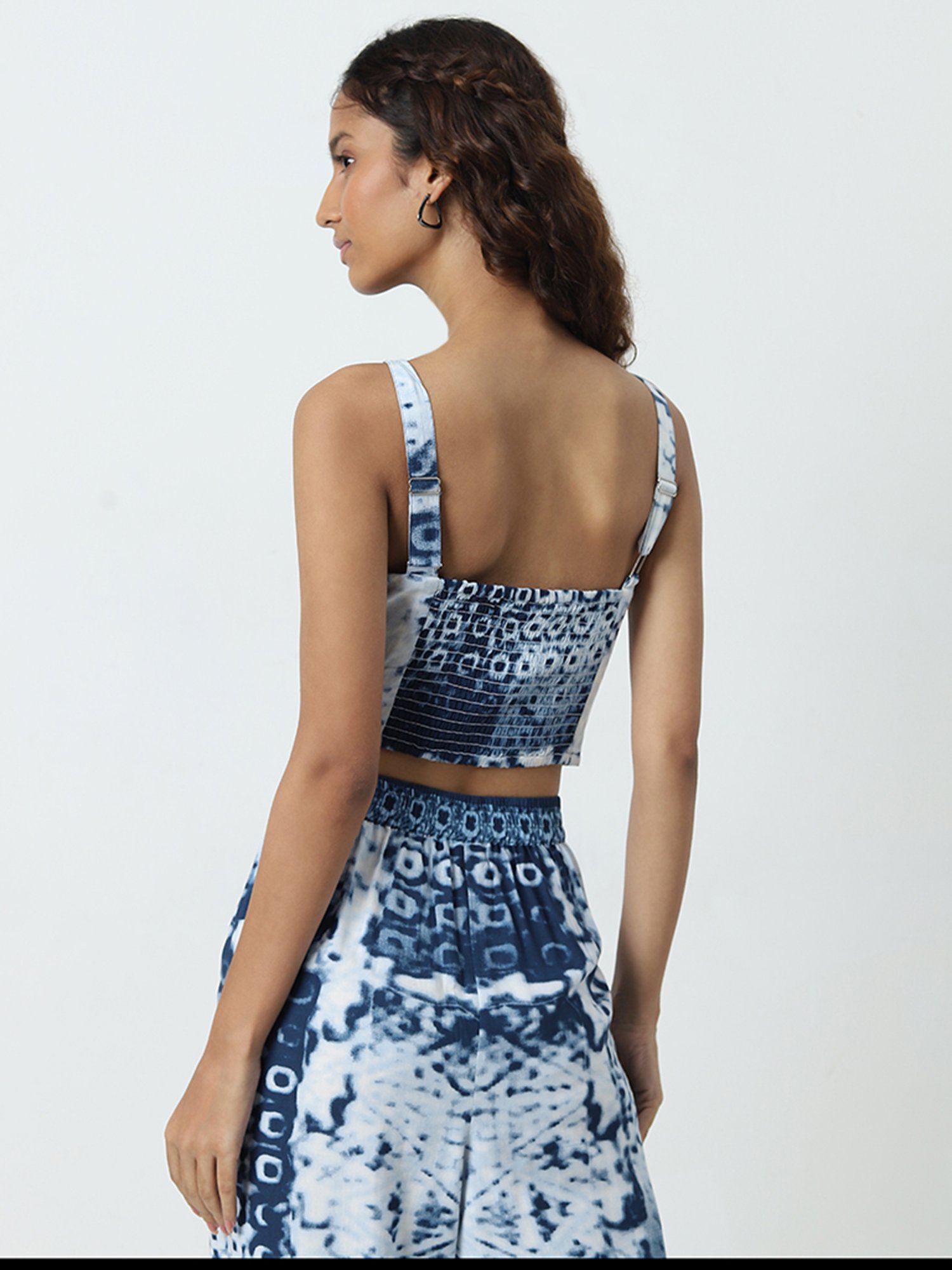 Bombay Paisley by Westside Navy Blue Blotch Design Top