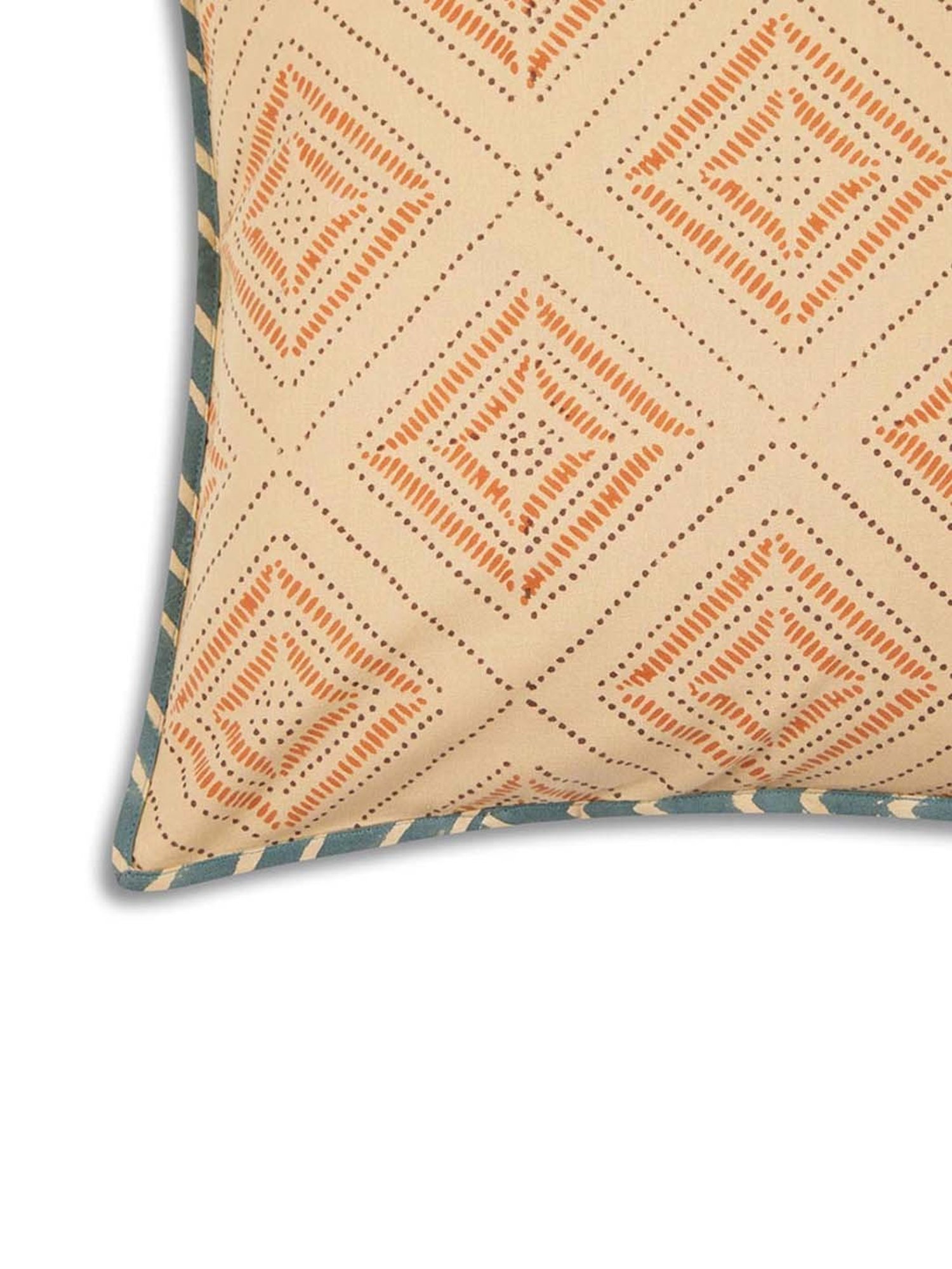 Fabindia Jaisalmer Orange Cotton Cushion Cover