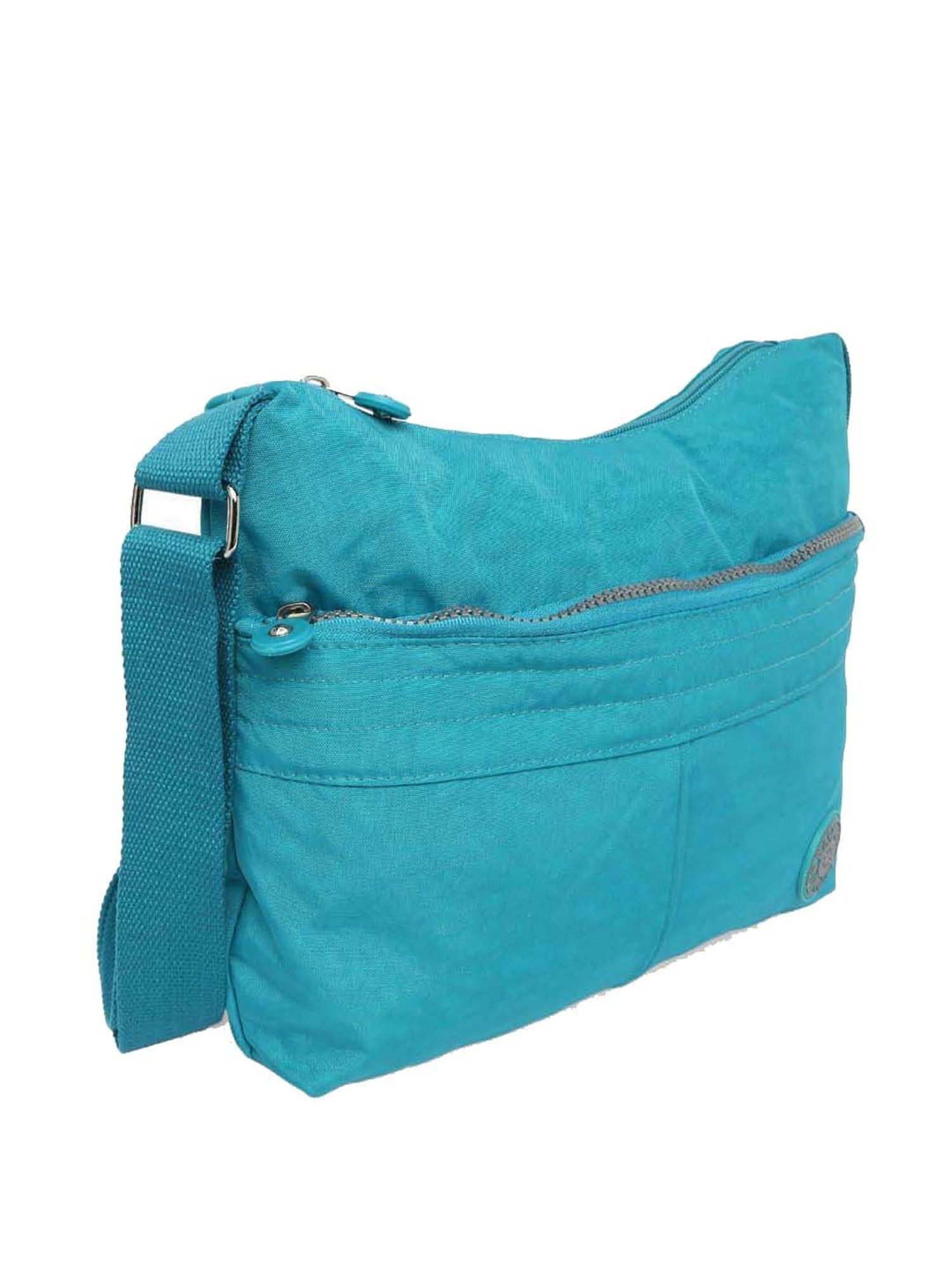 Baomi Blue Solid Medium Cross Body Bag