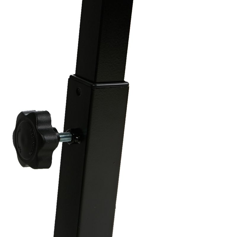 Mind Reader Adjustable Standing and Sitting Laptop Cart, Black