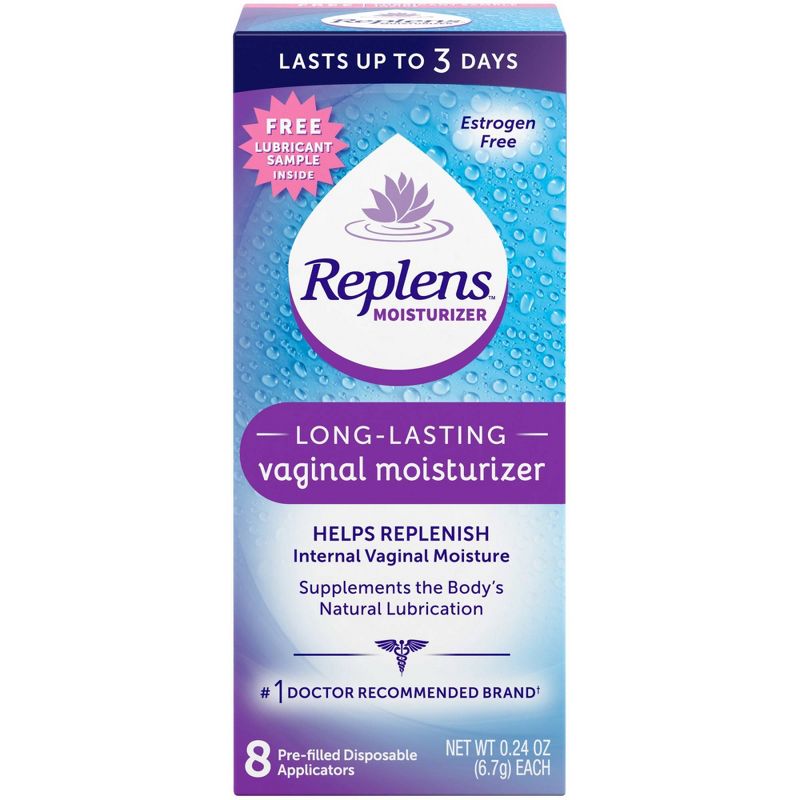 Replens Long Lasting Estrogen Free Vaginal Moisturizer - 8ct