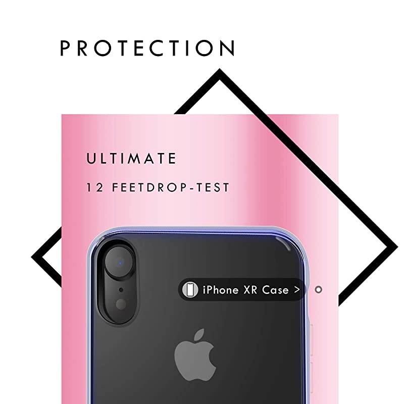 XR Case Watercolor, Akna Sili-Tastic Series High Impact Silicon Cover with Full HD+ Graphics for XR (Graphic 102062-U.S)